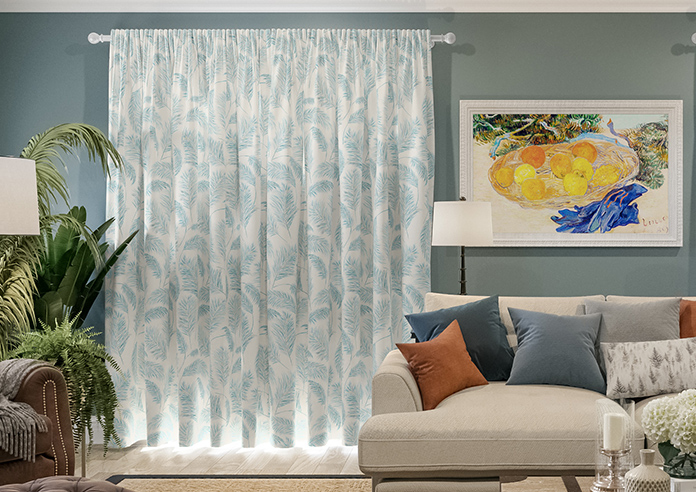 Pampas Grass, Blue Topaz - Made to Measure Curtain - Image 7